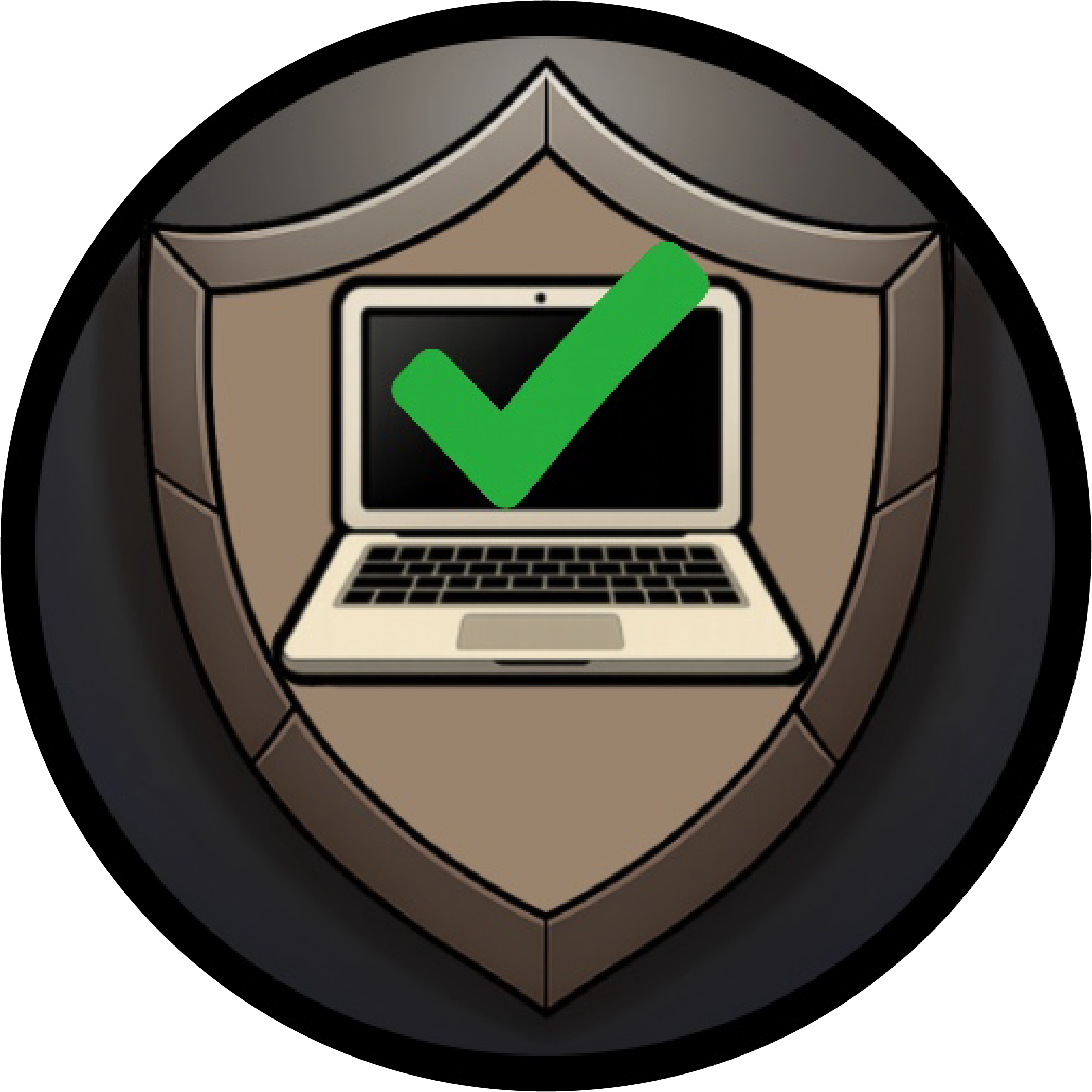 Computer check badge